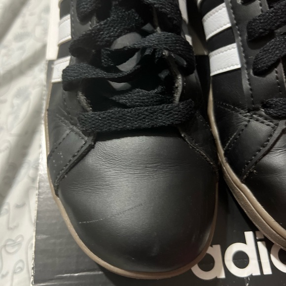 Adidas Baseline Kids Black/white size 4 US - Picture 7 of 7